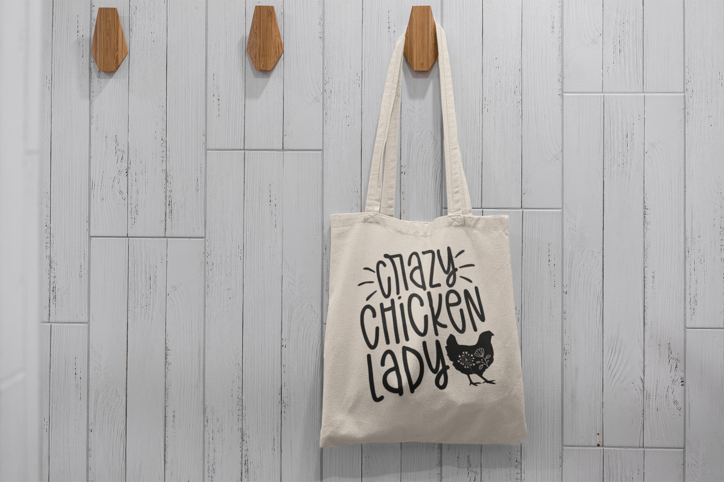Crazy Chicken Lady Cotton Tote