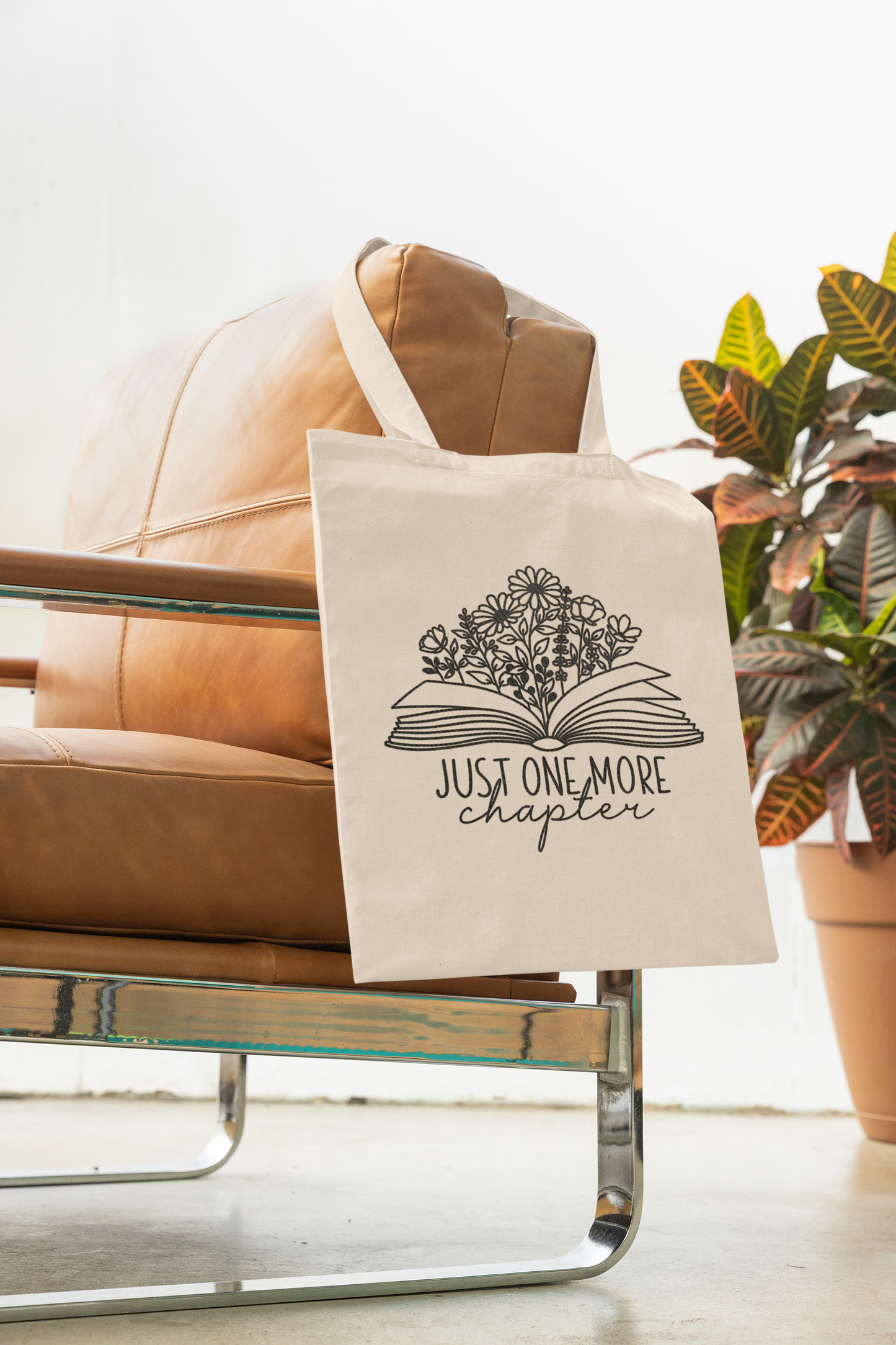 Just One More Chapter Cotton Tote Bag