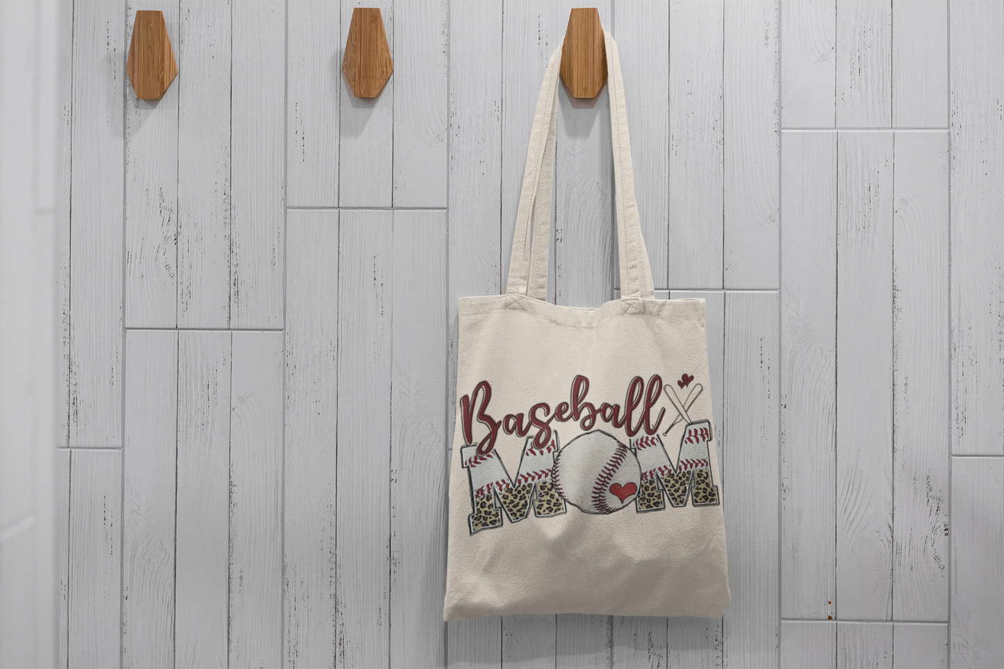 Leopard Baseball Mom Tote