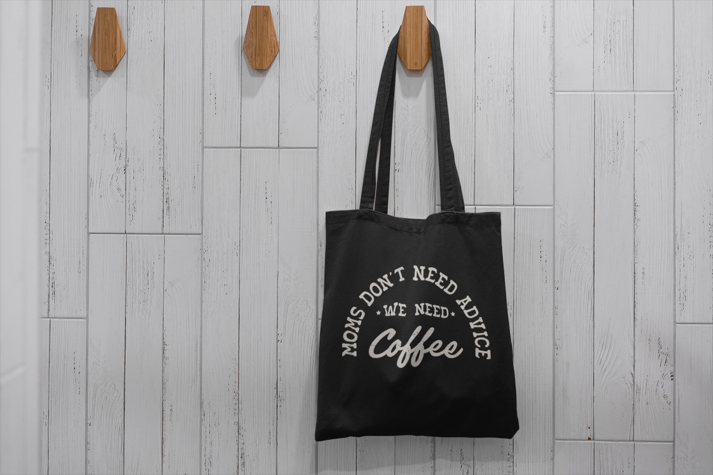 “We Need Coffee” Black Cotton Tote Bag