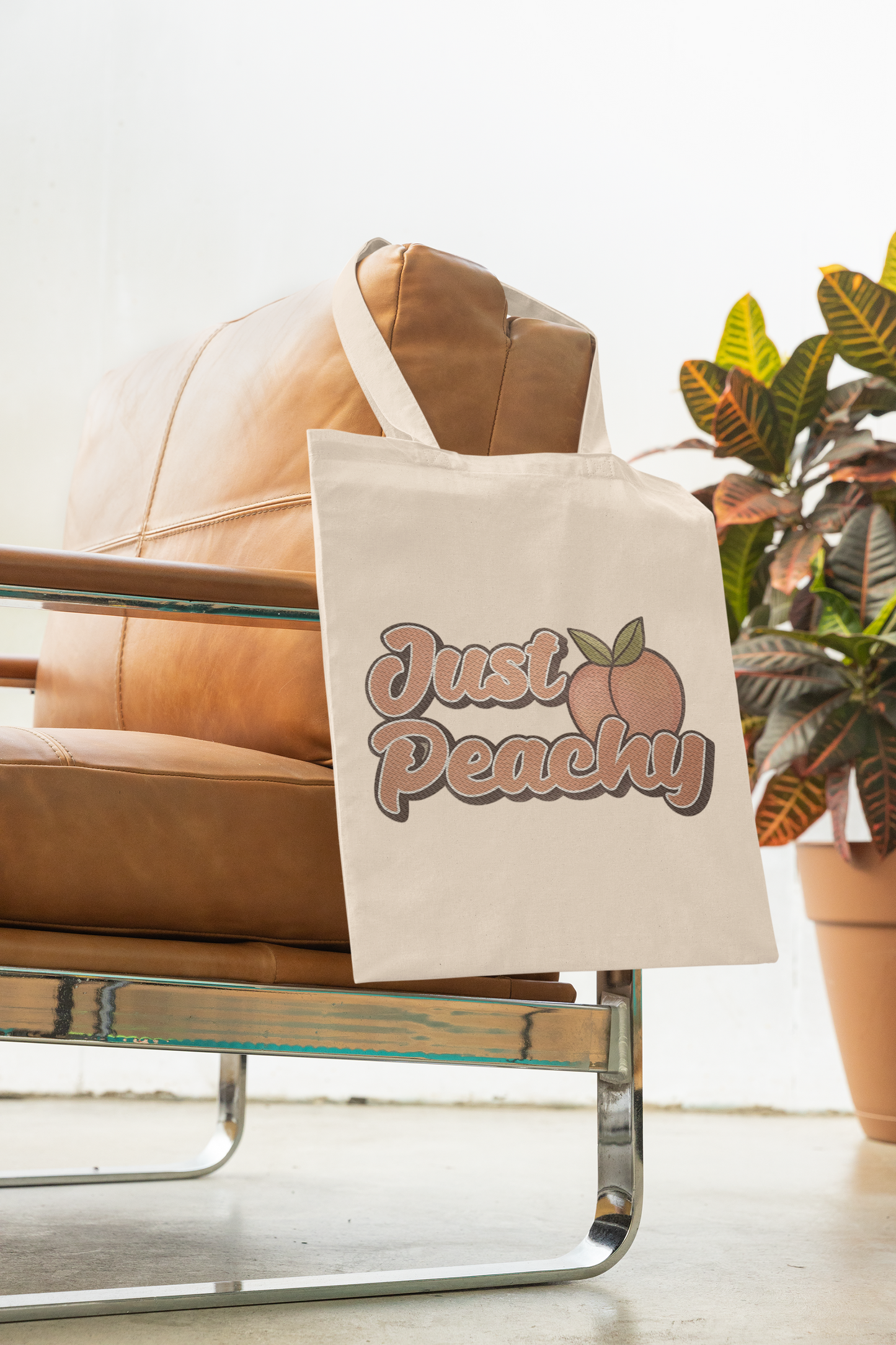 Just Peachy Cotton Tote Bag