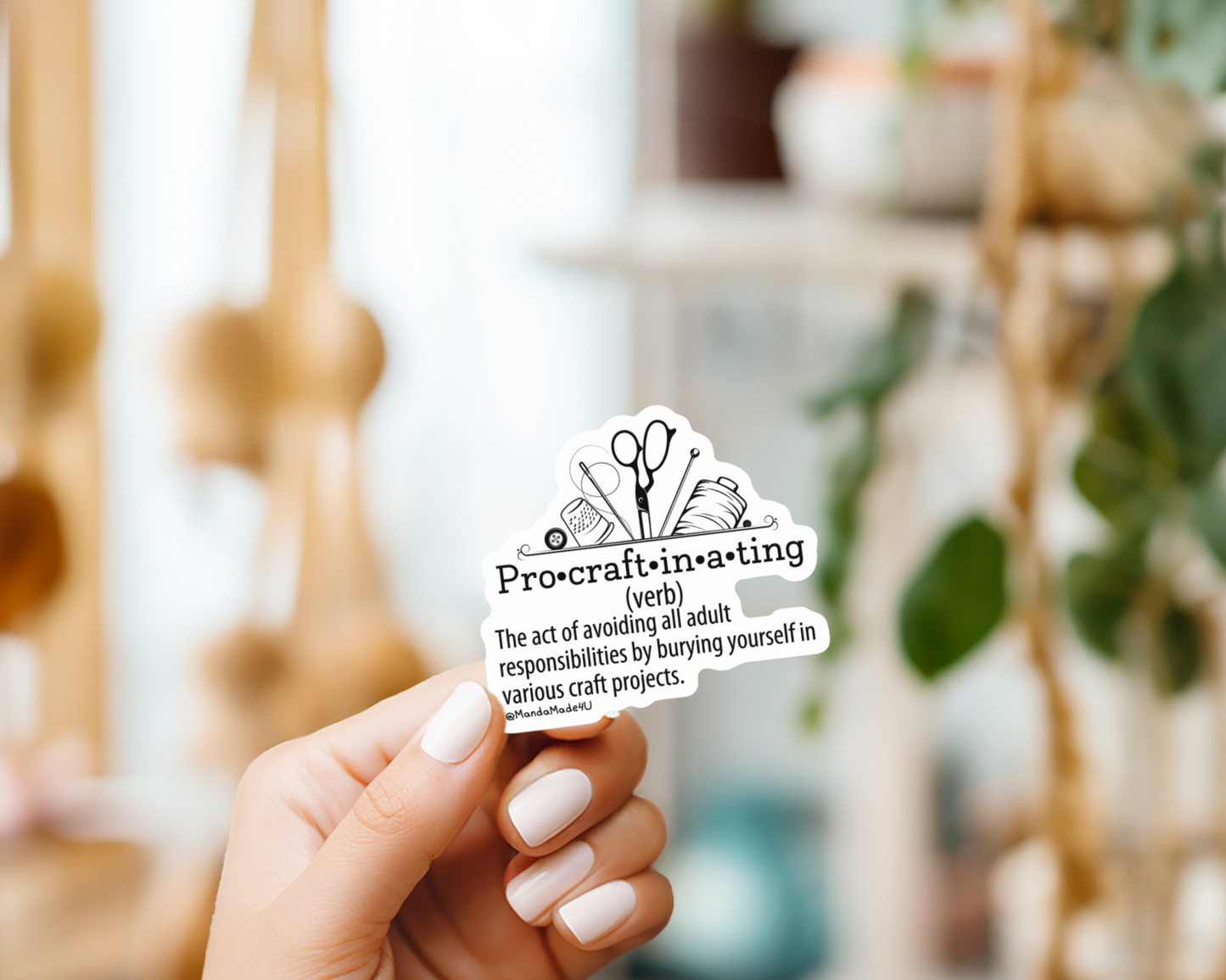 Procraftinating Sticker