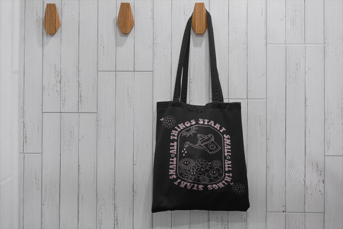 All Things Start Small Cotton Tote Bag