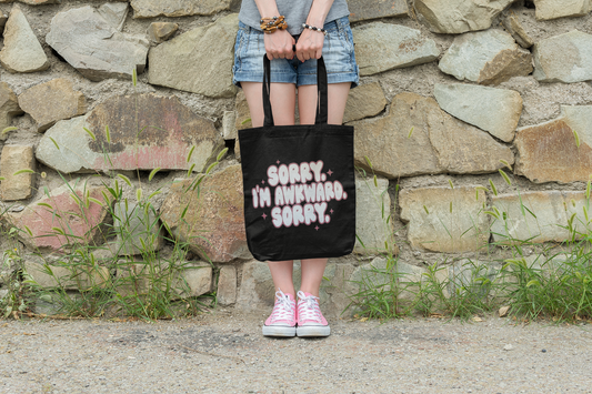 Sorry I'm Awkward Canvas Tote