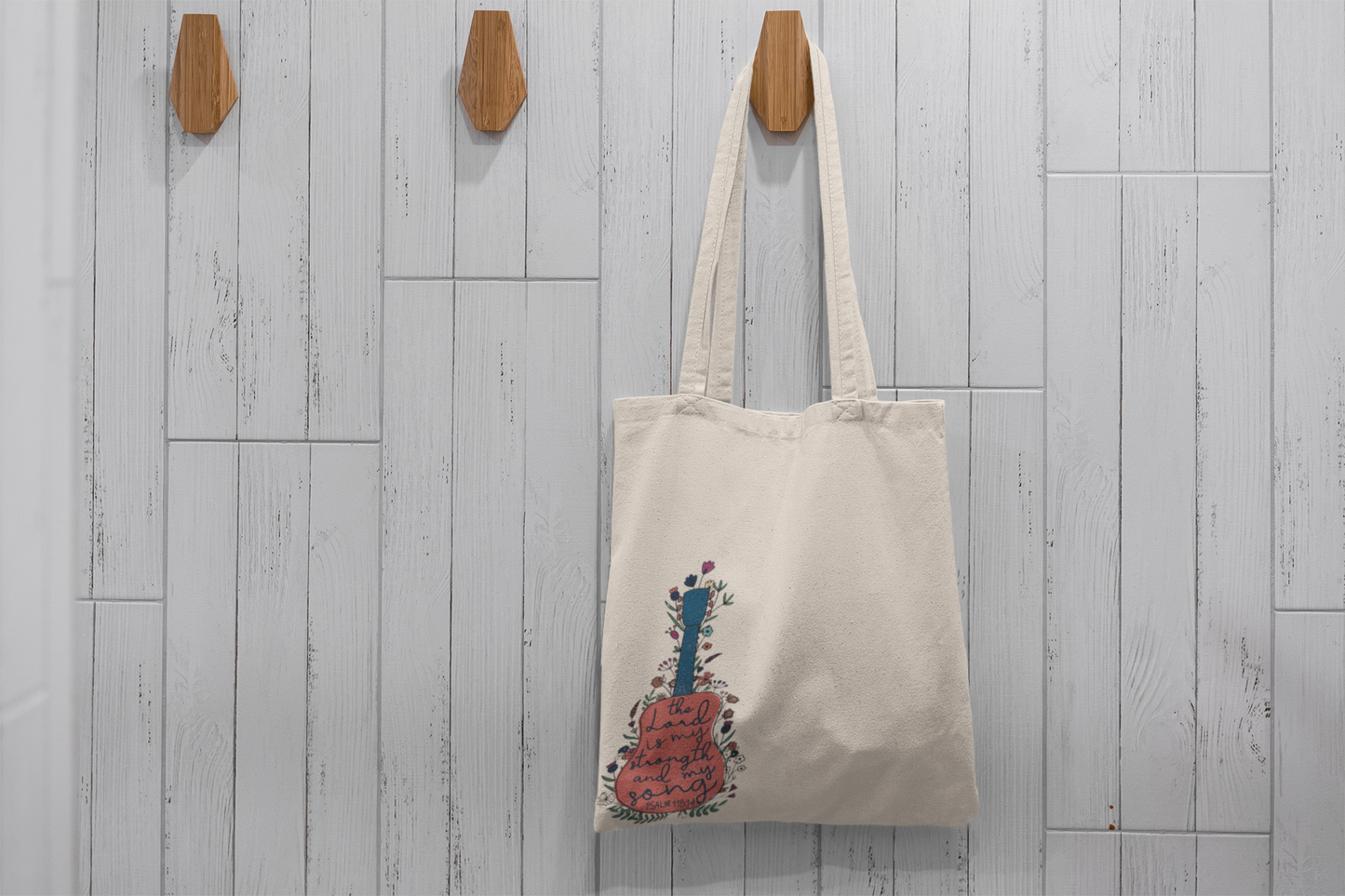 The Lord is My Strength and My Song Cotton Tote