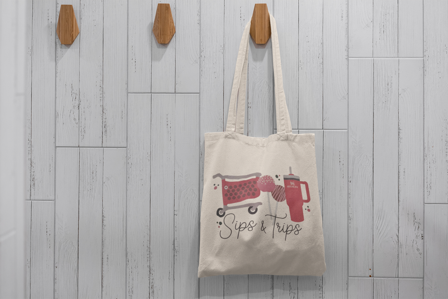 Sips & Trips Cotton Tote