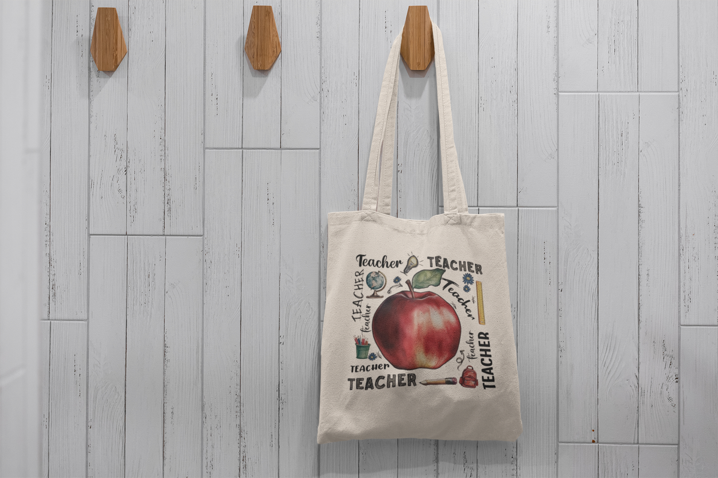 Teacher Collage Cotton Tote