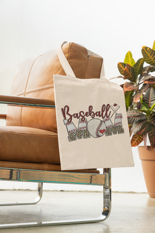 Leopard Baseball Mom Tote