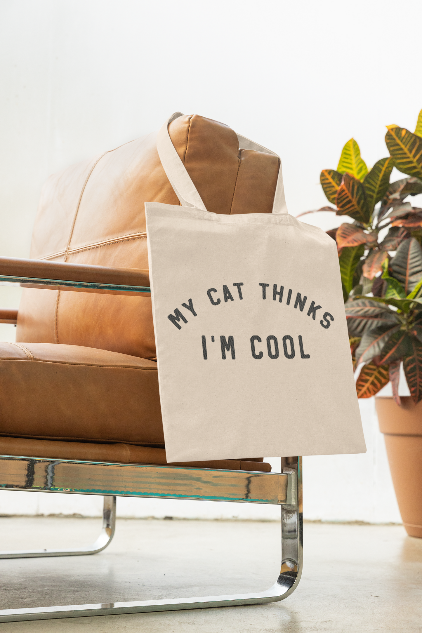 My Cat Thinks I'm Cool Cotton Tote