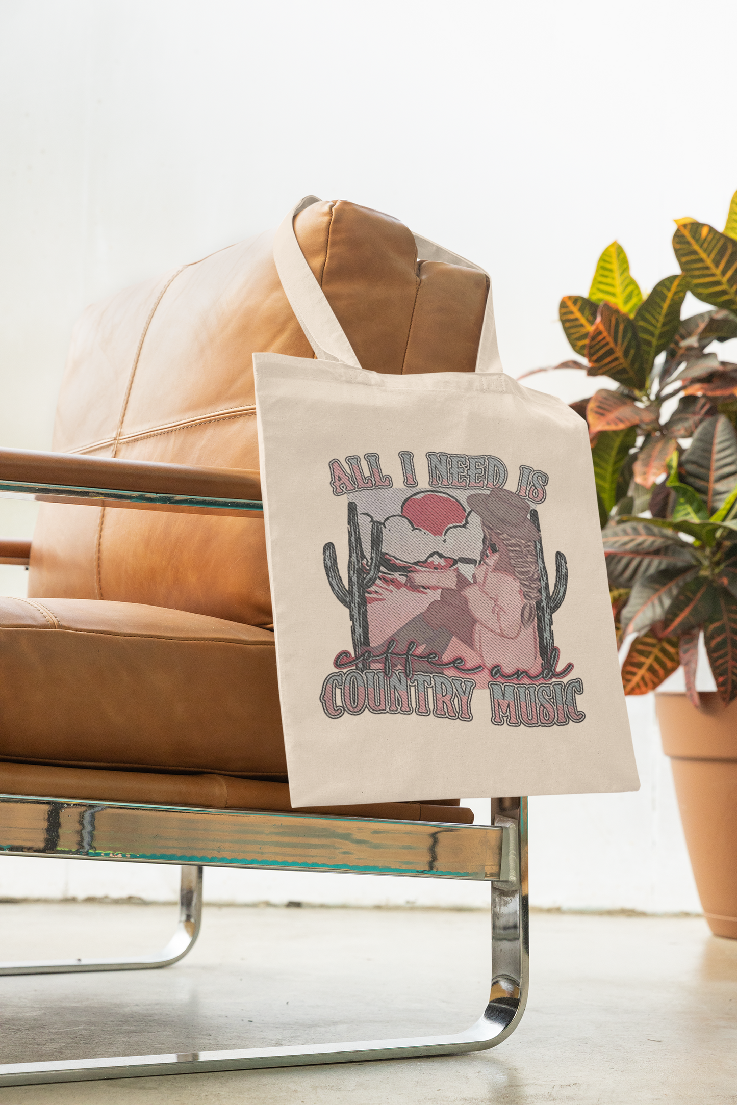 All I Need Is Coffee and Country Music Cotton Tote