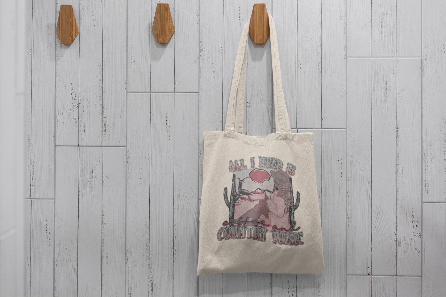 All I Need Is Coffee and Country Music Cotton Tote