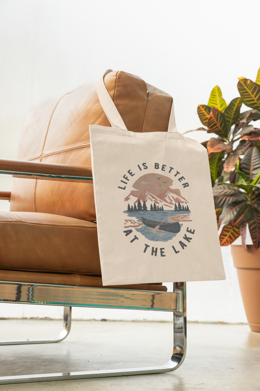 Life is Better at the Lake Cotton Tote