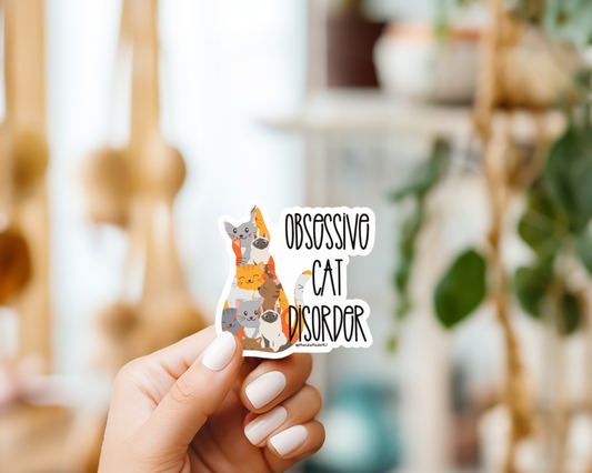 Obsessive Cat Disorder Sticker