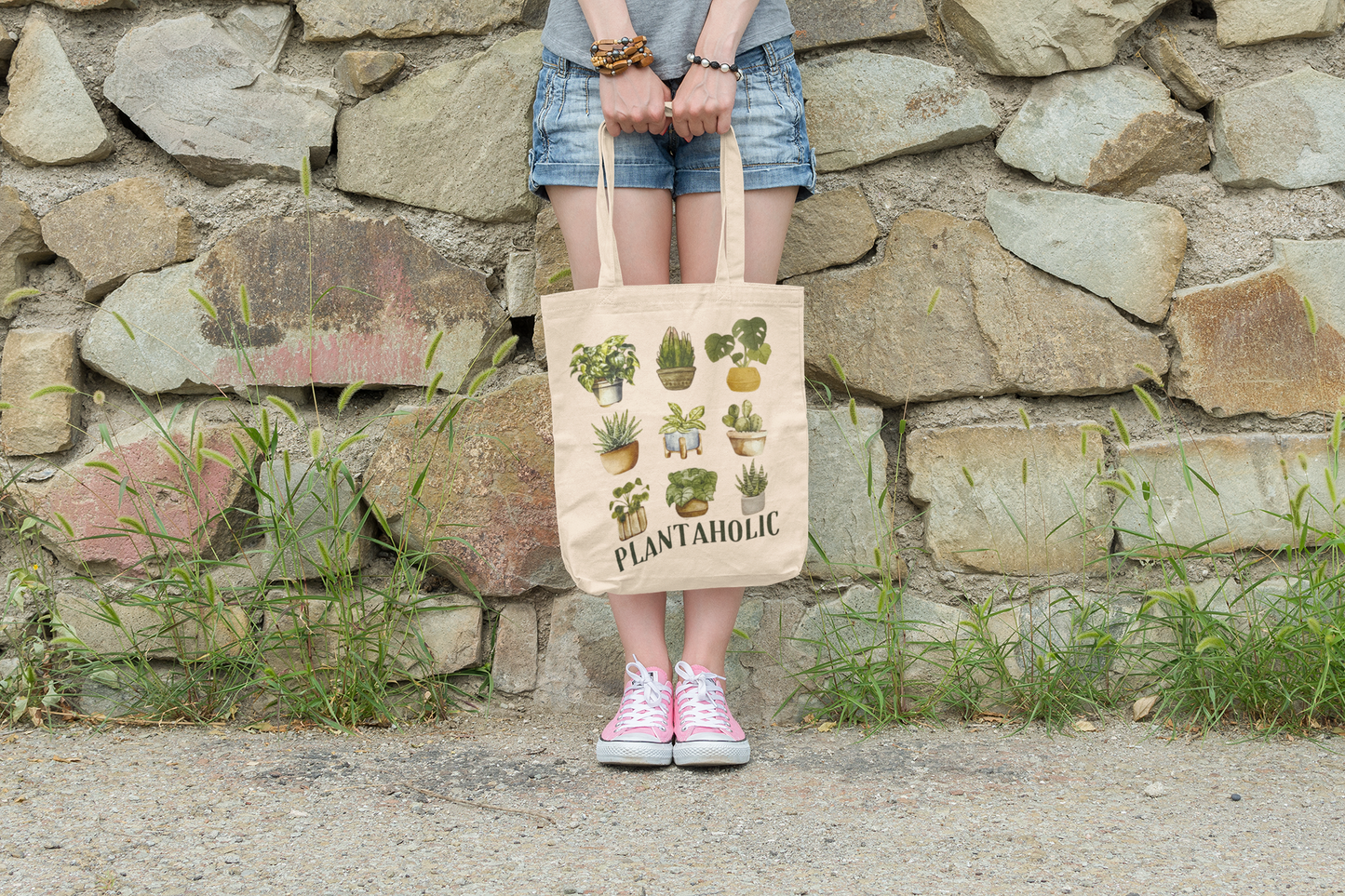 Plantaholic Canvas Tote