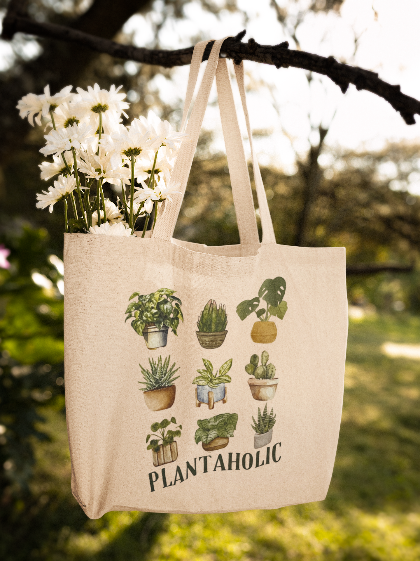 Plantaholic Canvas Tote