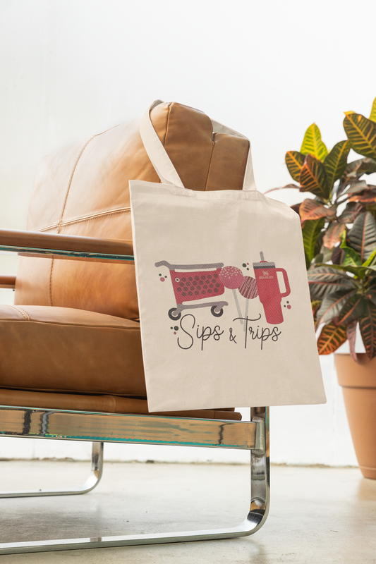 Sips & Trips Cotton Tote